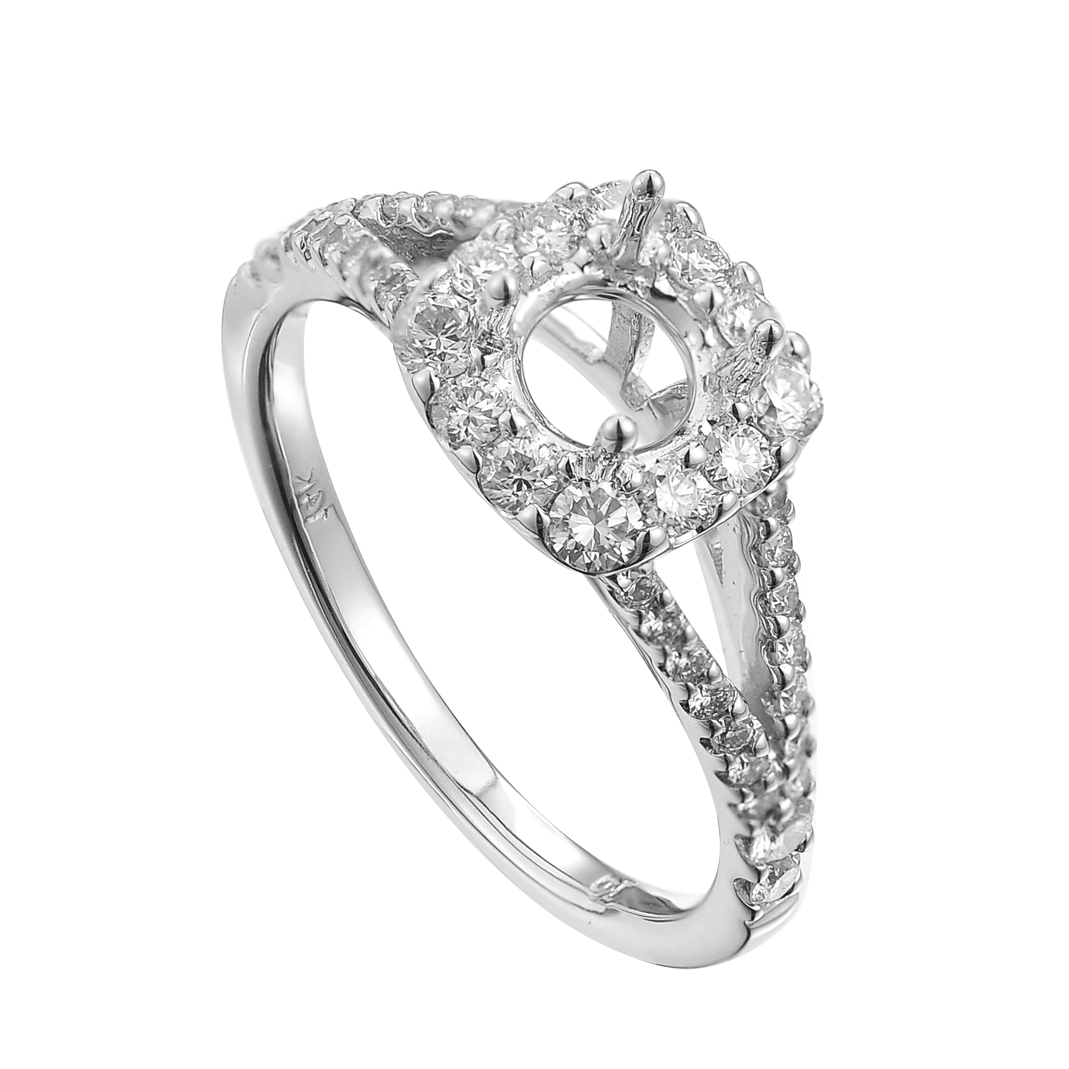 Diamond Engagement Ring 0.55 ct. 14K White Gold